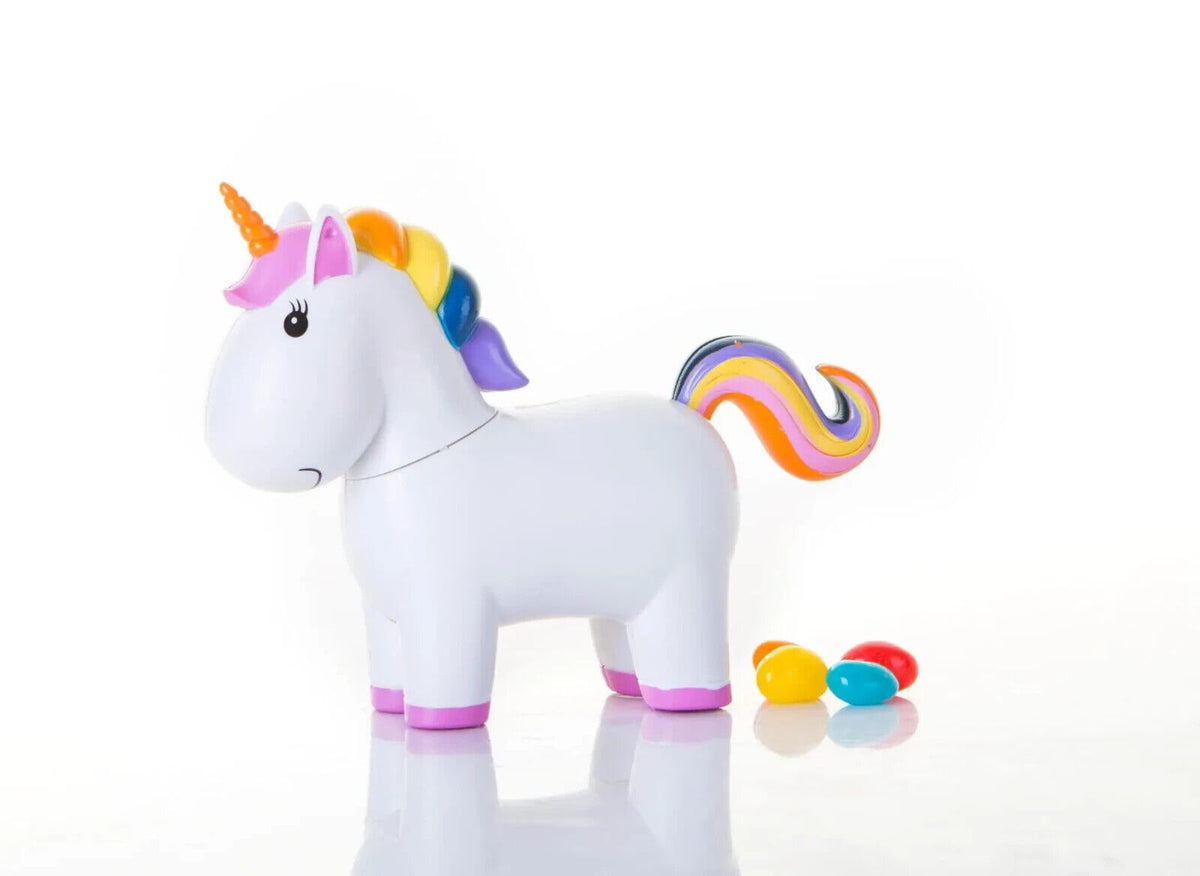 Pooping Unicorn - Dispenses Tasty Poop Candy Jelly Beans - Child Novelty Toy