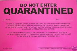Humiliating Prank Sign - DO NOT ENTER - QUARANTINED