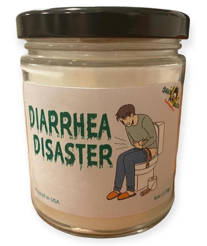 DIARRHEA DISASTER Vela perfumada - Fart Stink Ass Poop Bomb GaG Broma Broma Regalo