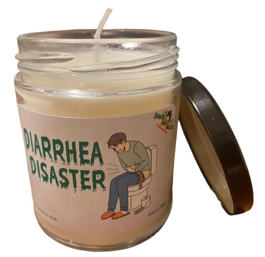 DIARRHEA DISASTER Scented Candle -  Fart Stink Ass Poop Bomb GaG Prank Joke Gift