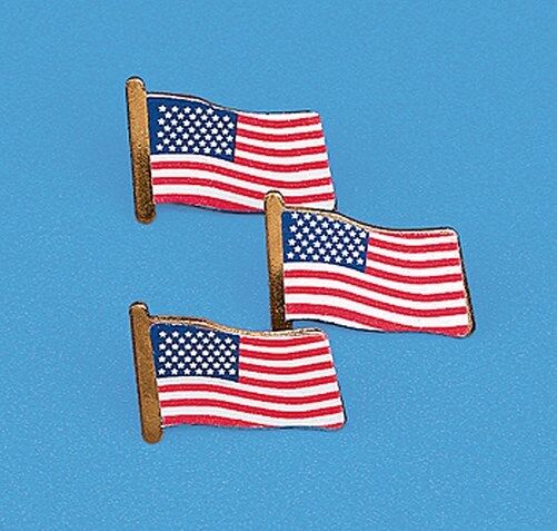 240 Patriotic USA Flag clutch pins - wholesale lot