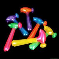 12 Neon Hammer Tool Inflatables ~ Blow Up Pool Party Fun Kids Toy Game Favors