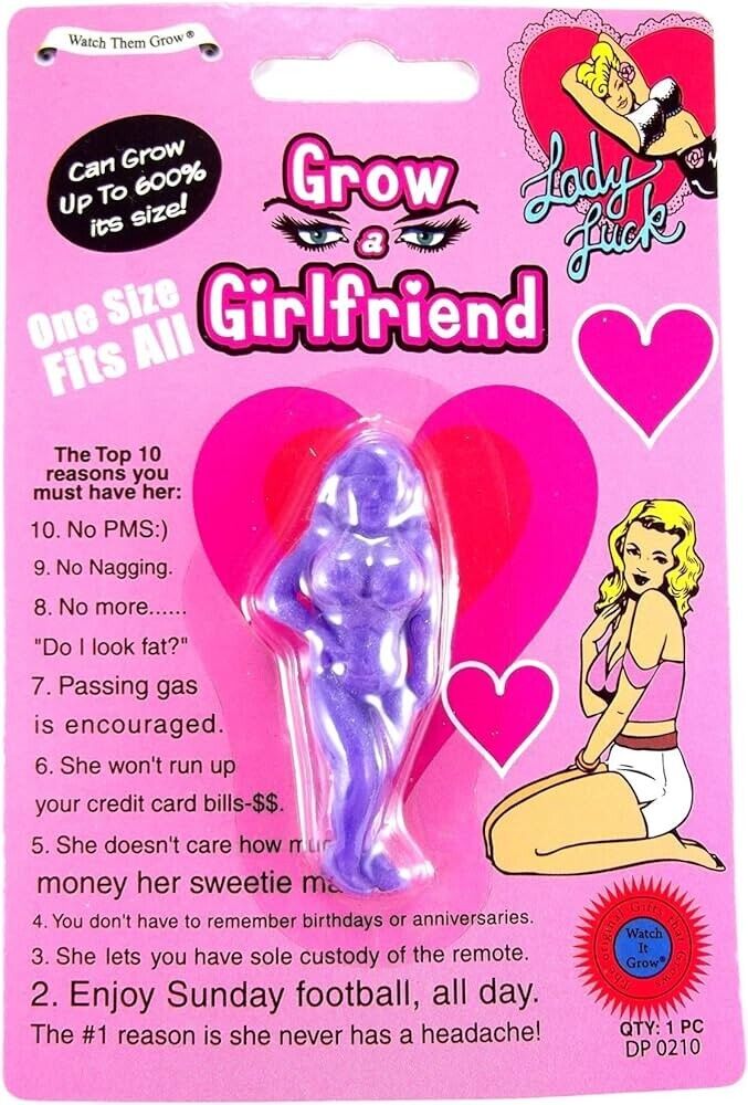 Grow A Girlfriend - Crece un 600% en agua divertido - GaG Joke Novedad Regalo para adultos