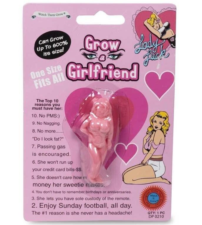 Grow A Girlfriend - Pousse à 600 % dans l'eau drôle - GaG Joke Nouveauté Cadeau Adulte