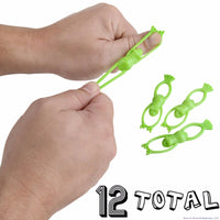 12 SLINGSHOT STRETCHY FLYING FROG 3,5" - Jouet de vente de cadeaux de remplissage de fête (1 dz)