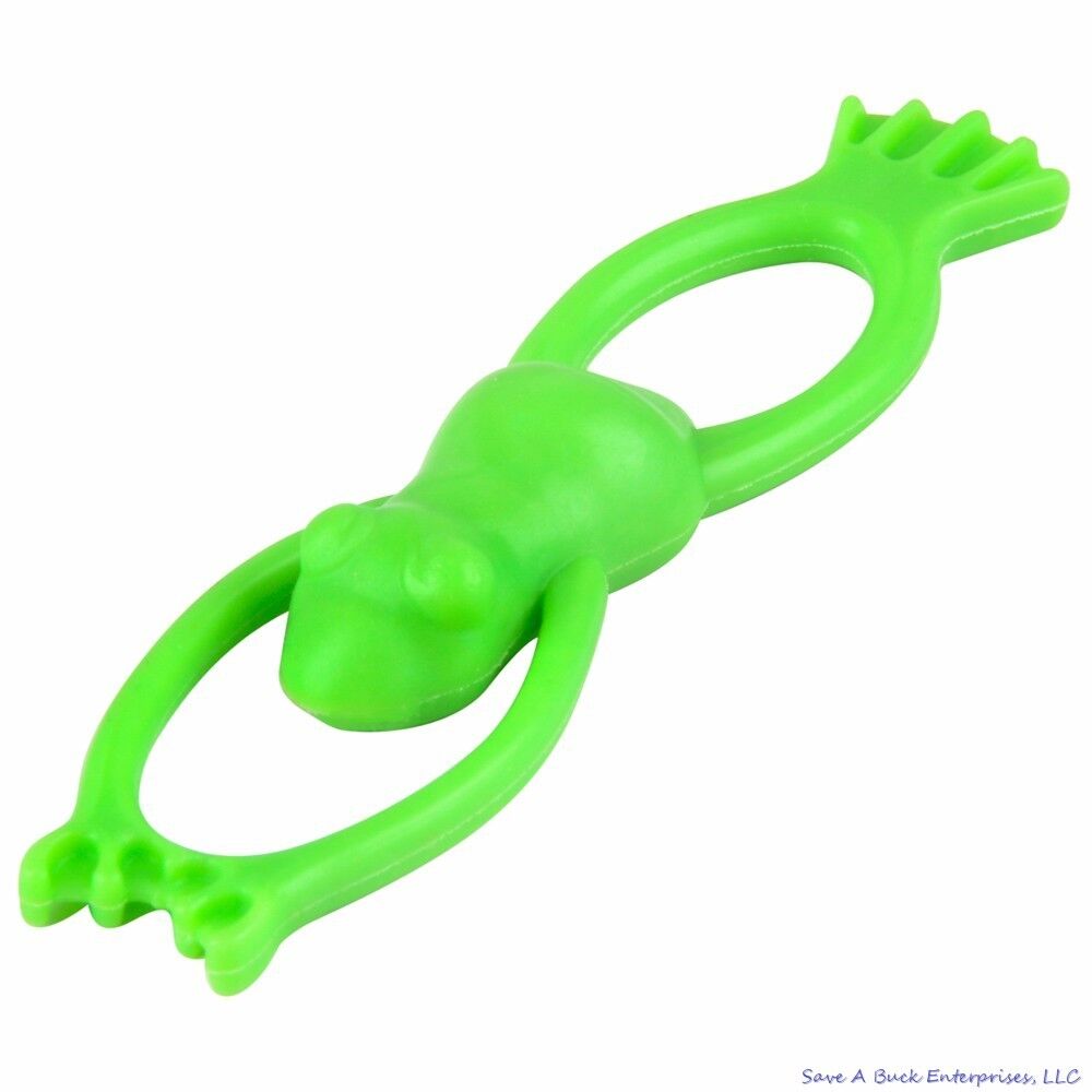 12 SLINGSHOT STRETCHY FLYING FROG 3,5" - Jouet de vente de cadeaux de remplissage de fête (1 dz)