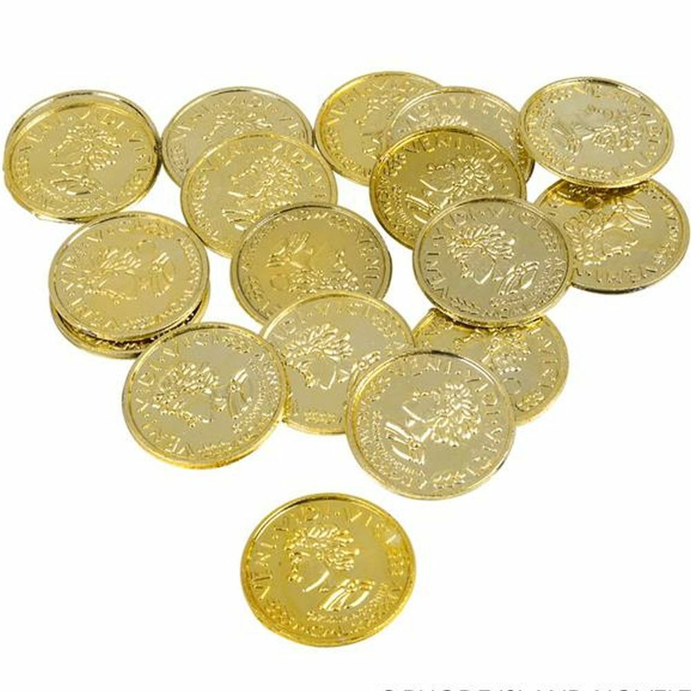 144 monedas de oro de plástico cofre del tesoro pirata + 144 gemas joyas diamantes joyas