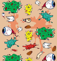 HORROR Gross Bloody Body Parts Wrapping Paper – funny gag joke prank gift wrap