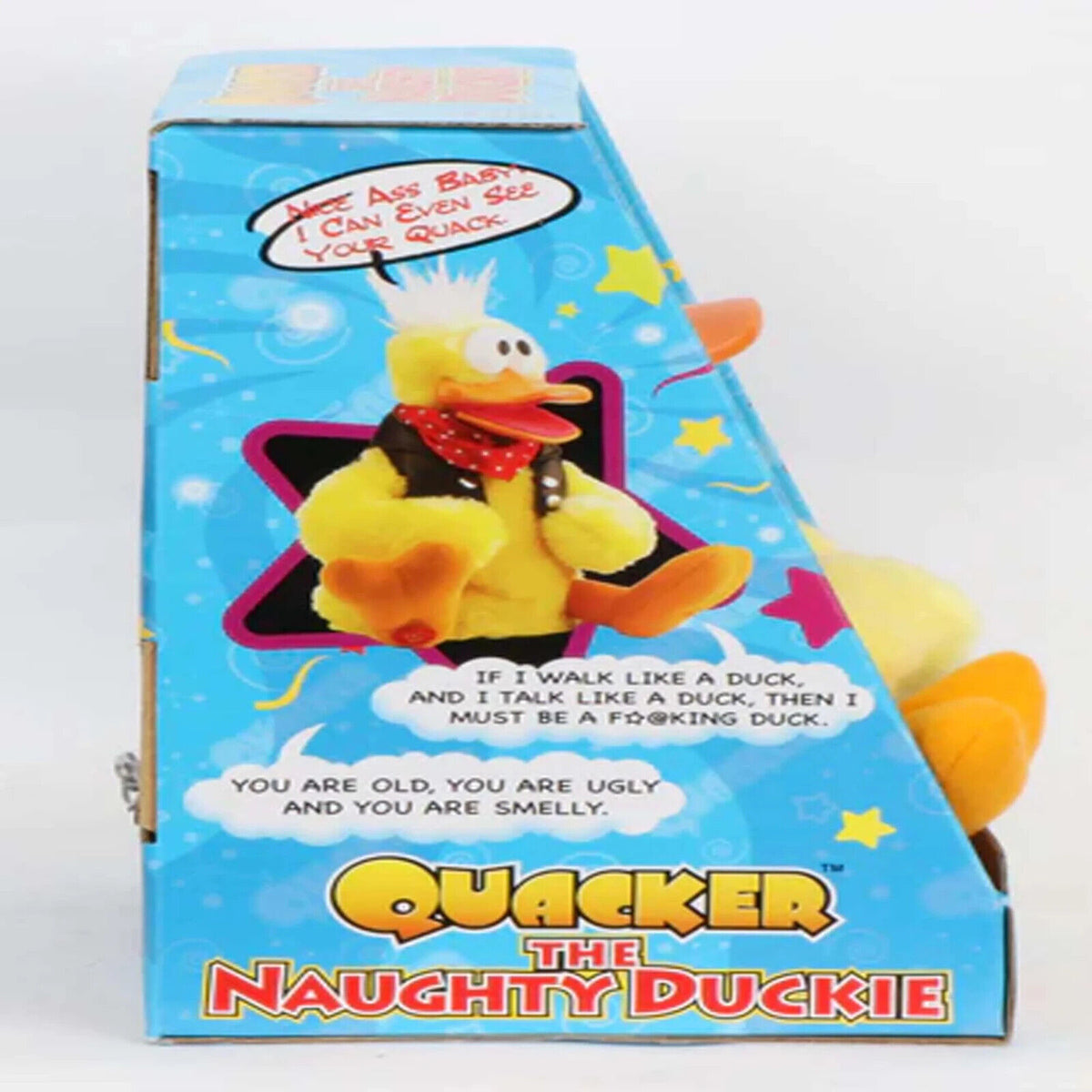 Quacker The Naughty Duckie - Rude Offensive Talking Duck - Adult Gag Gift Joke