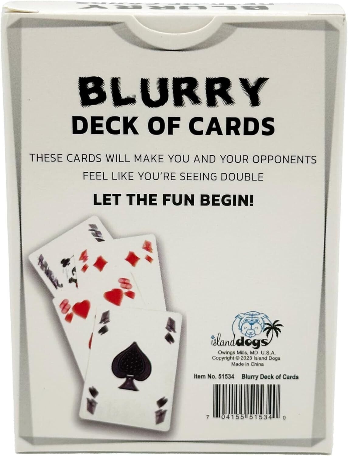 Blurry Deck of Playing Cards - The Ultimate Trick Hilarious Gag Prank Joke Gift