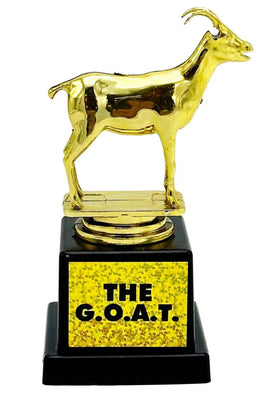 Trofeo GOAT - El mejor de todos los tiempos - Premio de Oro divertido y novedoso para niños y adultos
