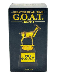 G.O.A.T. Trophy - Greatest of all Time - Funny Novelty Golden Award Kids-Adults