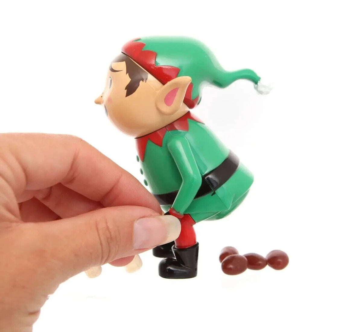 Naughty Pooping Elf - Dispenses Tasty Candy Jelly Beans - Christmas Toy Gift