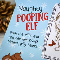 Naughty Pooping Elf - Dispenses Tasty Candy Jelly Beans - Christmas Toy Gift