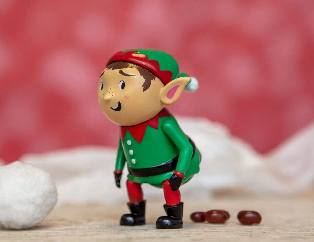 Naughty Pooping Elf - Dispenses Tasty Candy Jelly Beans - Christmas Toy Gift