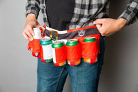 THE CHRISTMAS SANTA BEER BELT 6 Pack Beer Holster Bottles or Cans - BigMouth Inc