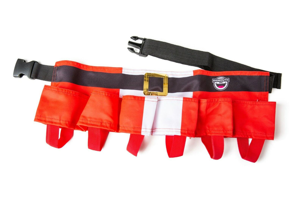 THE CHRISTMAS SANTA BEER BELT 6 Pack Beer Holster Bottles or Cans - BigMouth Inc