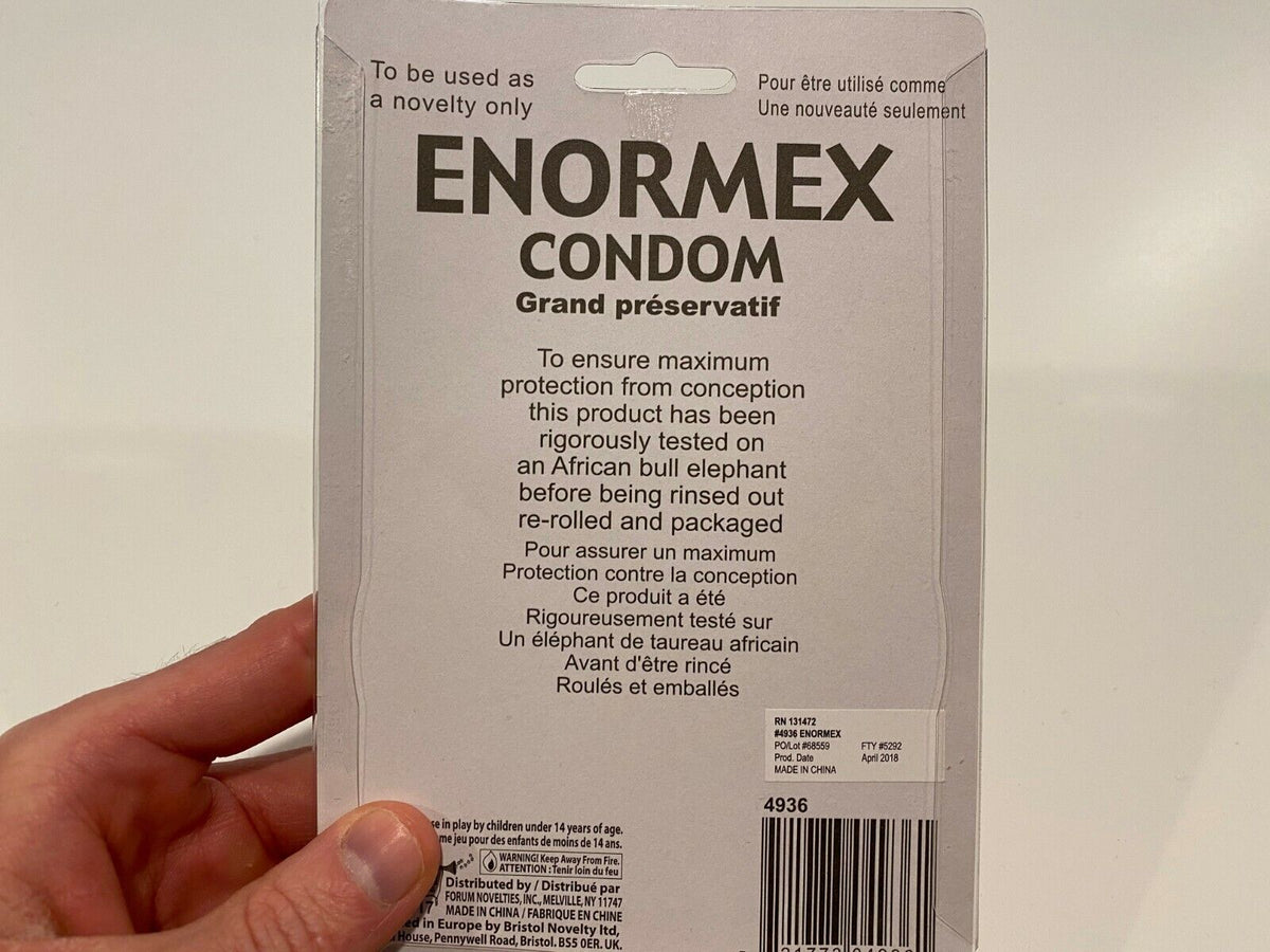 ENORMEX ÉNORME PRÉSERVATIF - Géant Extra Large - Cadeau de blague GaG drôle - Super taille pour hommes !