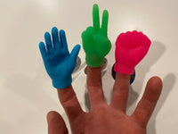 6 COLOR Tiny Hand Finger Trick Realistic Soft Puppet Mini GaG Rock Paper Scissor
