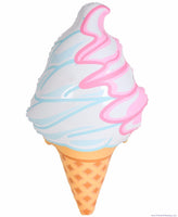 Cornet de crème glacée gonflable tourbillonnant de 24 pouces, décoration colorée de jouet de piscine Wonka