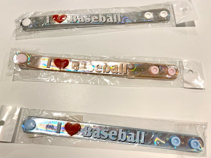 58 piezas Pulseras Deportivas de Béisbol "I Love Baseball" 3 Colores - Pulseras