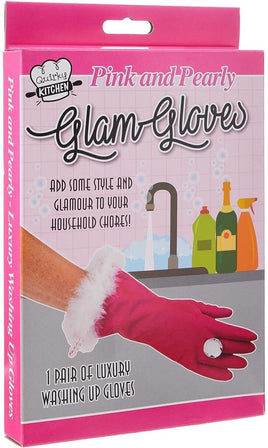 Pink & Pearly Diamond Luxury Glam Gloves - Household Washing Cleaning Kitchen