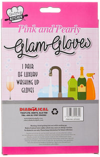 Pink & Pearly Diamond Luxury Glam Gloves - Household Washing Cleaning Kitchen