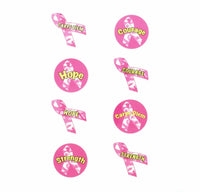 36  Pink Breast Cancer Awareness Ribbon Temporary Tattoo Camo Camouflage (3 dz)