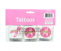 36  Pink Breast Cancer Awareness Ribbon Temporary Tattoo Camo Camouflage (3 dz)