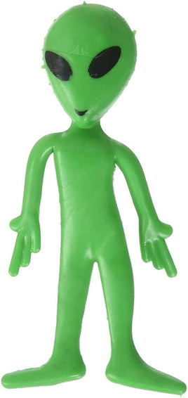 12 Bendable Green Alien Action Figure Outer Space Rubber Toys - Area 51