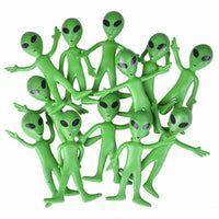 12 figurines d'action extraterrestres vertes pliables, jouets en caoutchouc pour l'espace extra-atmosphérique - Zone 51