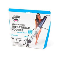 Fideos inflables para piscina con marcador de 5 pies (negro), juguete de balsa flotante hinchable -BigMouth Inc