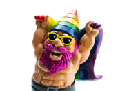 GAY PRIDE LGBT RAINBOW - Garden Gnome Outdoor Yard Statue Sculpture - BigMouth