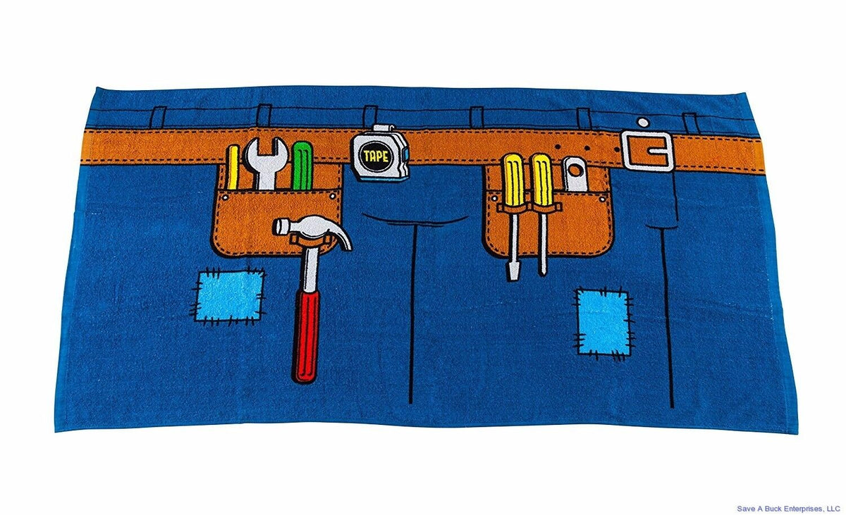 THE HANDYMAN TOWEL - Ceinture à outils Couverture Plage Piscine Salle de bain - Gag Joke BigMouth