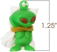 144 Mini Galactic Green Alien Paratrooper UFO Child Kid Parachute Party Toys - 1 gross