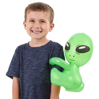 12 Total - HUG-ME ALIEN 12" GONFLABLE BLOW UP INFLATE - Jouet pour enfant spatial OVNI (1 dz)