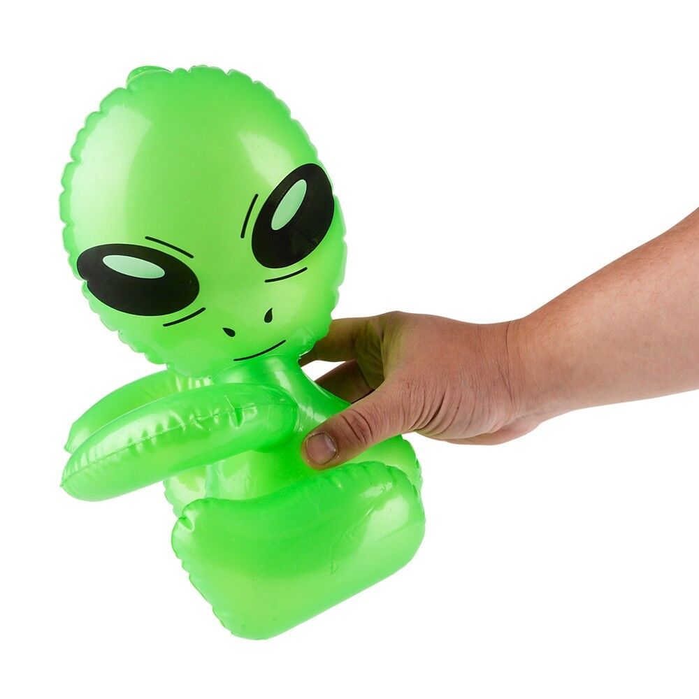 12 en total - HUG-ME ALIEN 12" INFLABLE INFLABLE - Juguete infantil OVNI espacial (1 dz)