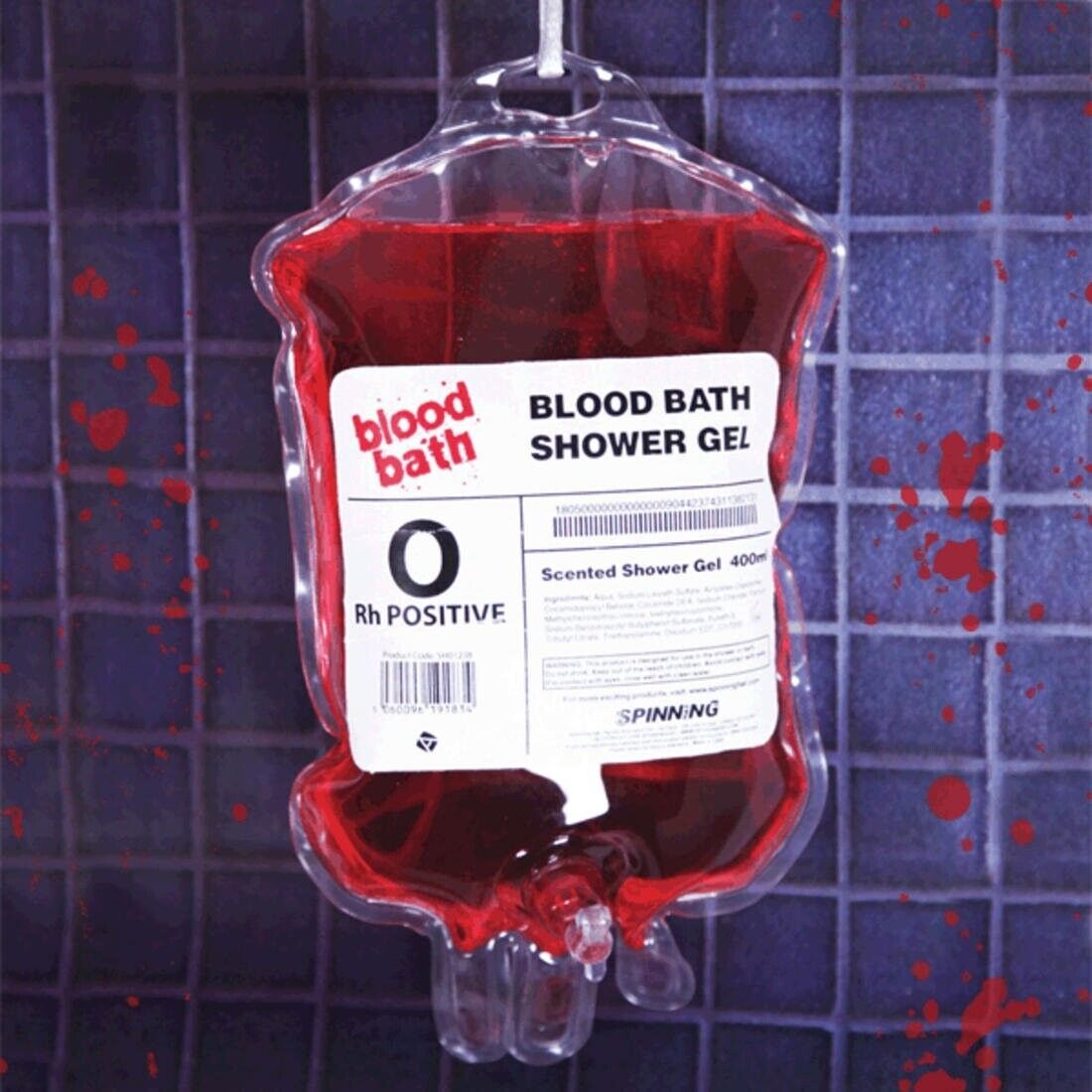 Bolsa de gel de ducha con aroma a cereza Blood Bath IV - Película de terror Drácula Psycho Jaws