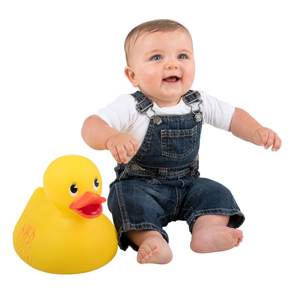 Jumbo Squeaky Rubber Ducky 10.5" - Bath Pool Child Kid Baby Play Duck Duckie Toy