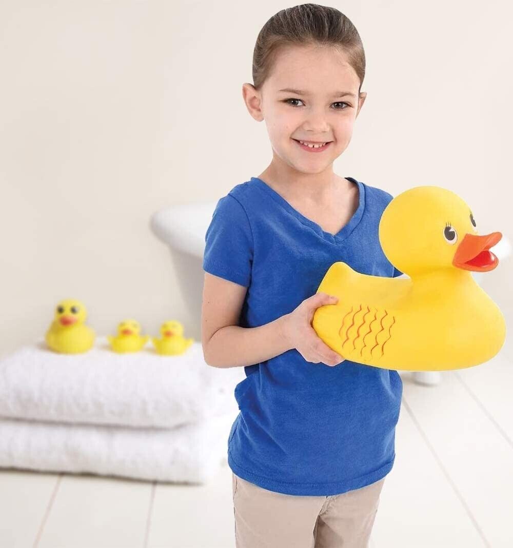 Jumbo Squeaky Rubber Ducky 10.5" - Bath Pool Child Kid Baby Play Duck Duckie Toy