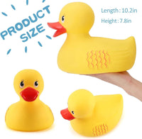 Jumbo Squeaky Rubber Ducky 10.5" - Baño Piscina Niño Niño Bebé Jugar Pato Duckie Juguete