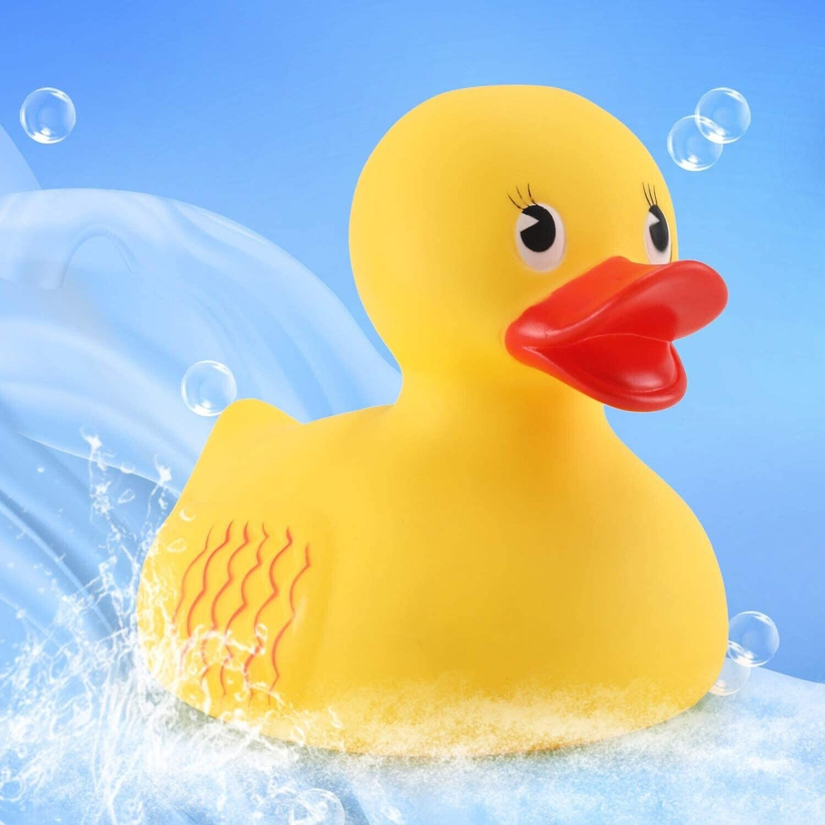 Jumbo Squeaky Rubber Ducky 10.5" - Bath Pool Child Kid Baby Play Duck Duckie Toy