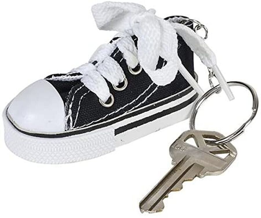 6 Piece - Sneaker Canvas Shoe Tennis Basketball Keychain Party Prize Favors Toy