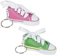 6 Piece - Sneaker Canvas Shoe Tennis Basketball Keychain Party Prize Favors Toy