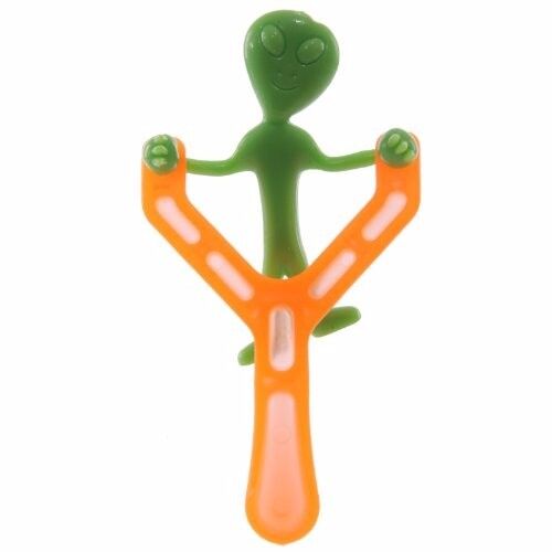 12 TOTAL 2pk's ALIEN UFO SLINGSHOT Nouveauté GaG Toy Party Favor Bag Filler Toy