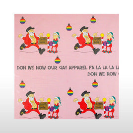 GAY SANTA  Christmas Wrapping Paper Gift Wrap - Don we now our gay apparel
