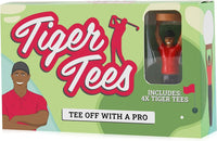 Tiger Golf Tees 4-Pack - Tee off Like a Pro Tiger Woods - Coffret cadeau fantaisie amusant