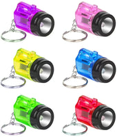 12 Mini Flashlight Keychains Assorted Neon Colors Party Favor Toys (1 dozen)
