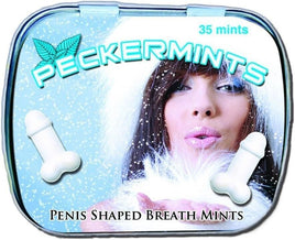Peckermints - Penis Shaped Breath Mints - Cool Mint Flavored - Willy's in a Tin