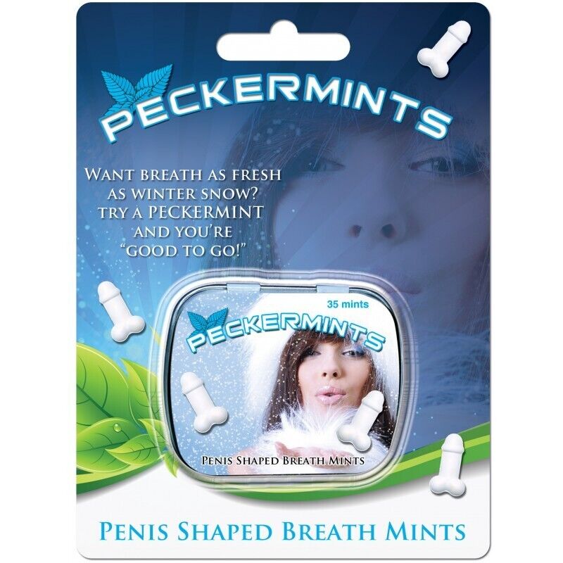 Peckermints - Penis Shaped Breath Mints - Cool Mint Flavored - Willy's in a Tin